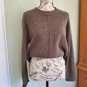Vintage Linen Cotton Chunky Knit Sweater